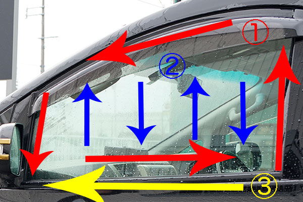車の窓の拭き方